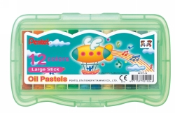 SP- CRAYONS PENTEL OIL HARD CASE 12'S