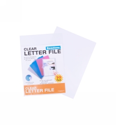 LETTER FILE B/TONE A4 TRANSPARENT CLEAR PK10