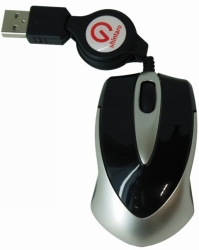 SP- MOUSE SHINTARO MINI OPTICAL USB BLK RETRACT CORD