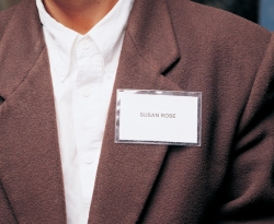 NAME BADGE REXEL CONVENTION S/ADHESIVE PK24