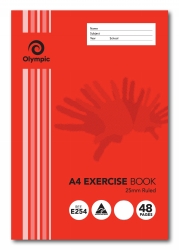 EXERCISE BOOK OLYMPIC A4 25MM RULED 48PG