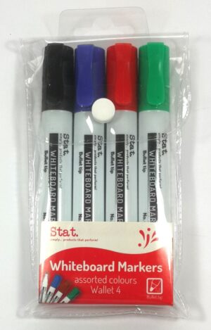 WHITEBOARD MARKER 2.0MM BULLET NIB ASST WLT4