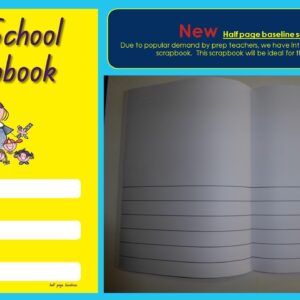 My School Scrapbook (Yellow) half page baselines 330mm x 240mm