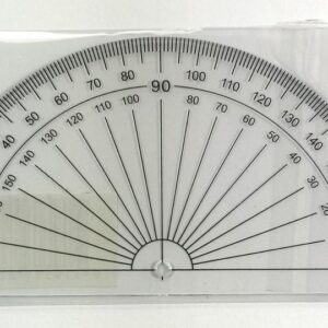 PROTRACTOR GNS 10CM 180 DEGREE CLEAR