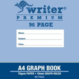 GRID BOOK 70GSM WRITER PREMIUM A4 96PG 10MM HAT
