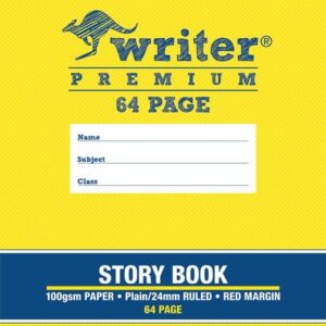 STORY BOOK WRITER PREMIUM 1/2 PLAIN 1/2 24MM SOLID RULED 64PG DRILL