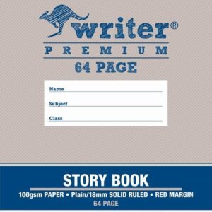 STORY BOOK WRITER PREMIUM 1/2 PLAIN 1/2 18MM SOLID RULED 64PG PLANET