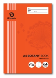 BOTANY BOOK A4 18MM RULED T186I 64P*