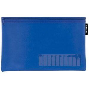 PENCIL CASE CELCO 345X180MM NAME MEDIUM 1 ZIP BLUE