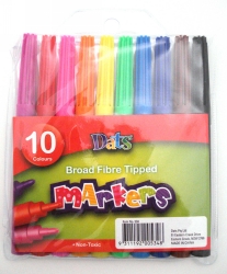 MARKER DATS BROAD TIP RAINBOW COLOURS PK10