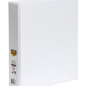 BINDER INSERT MARBIG A4 CLEARVIEW 4 D-RING 38MM WHITE