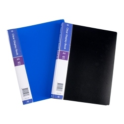 A4 40PG CLEAR FRONT ASST COLOURS