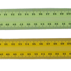 RULER GNS 30CM CLEAR PLASTIC TINTED