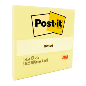 NOTES POST-IT 76X76MM YELLOW 100 PAD*